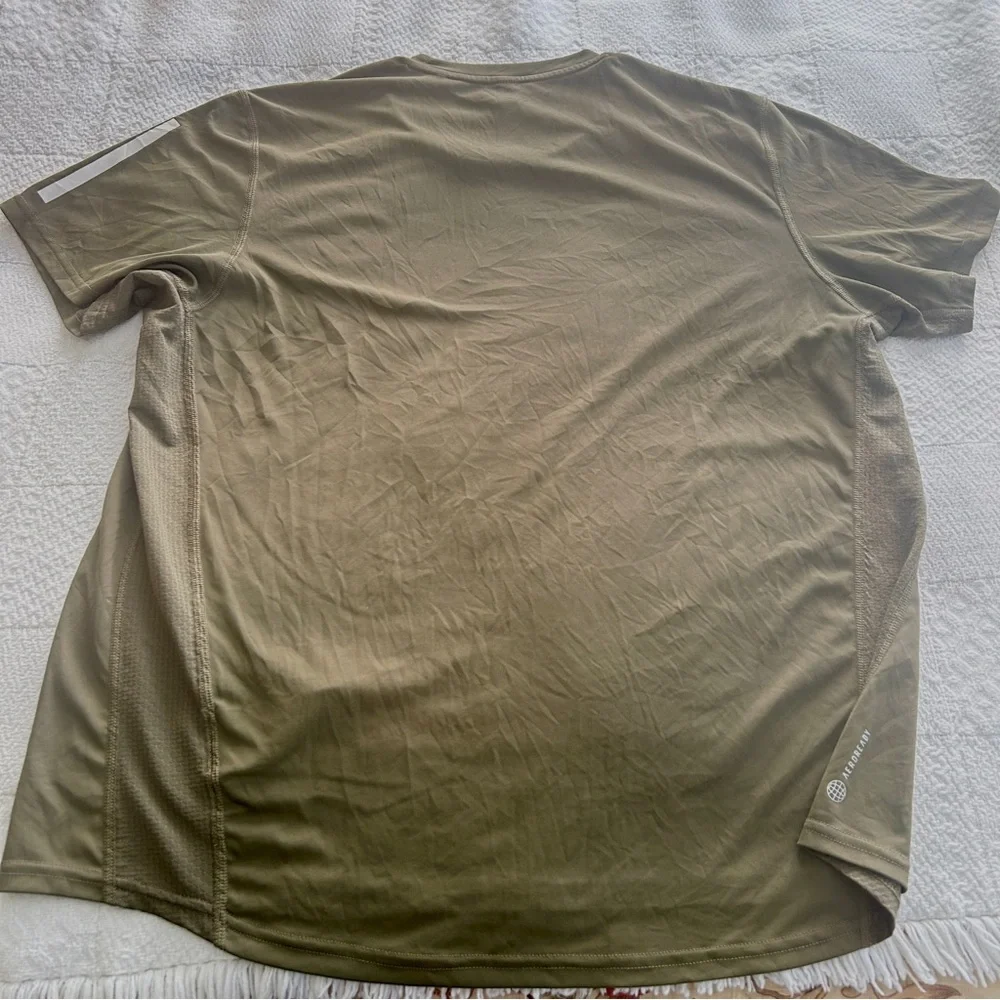 Adidas Own The Run Tee Shirt Olive Green Men's X Large